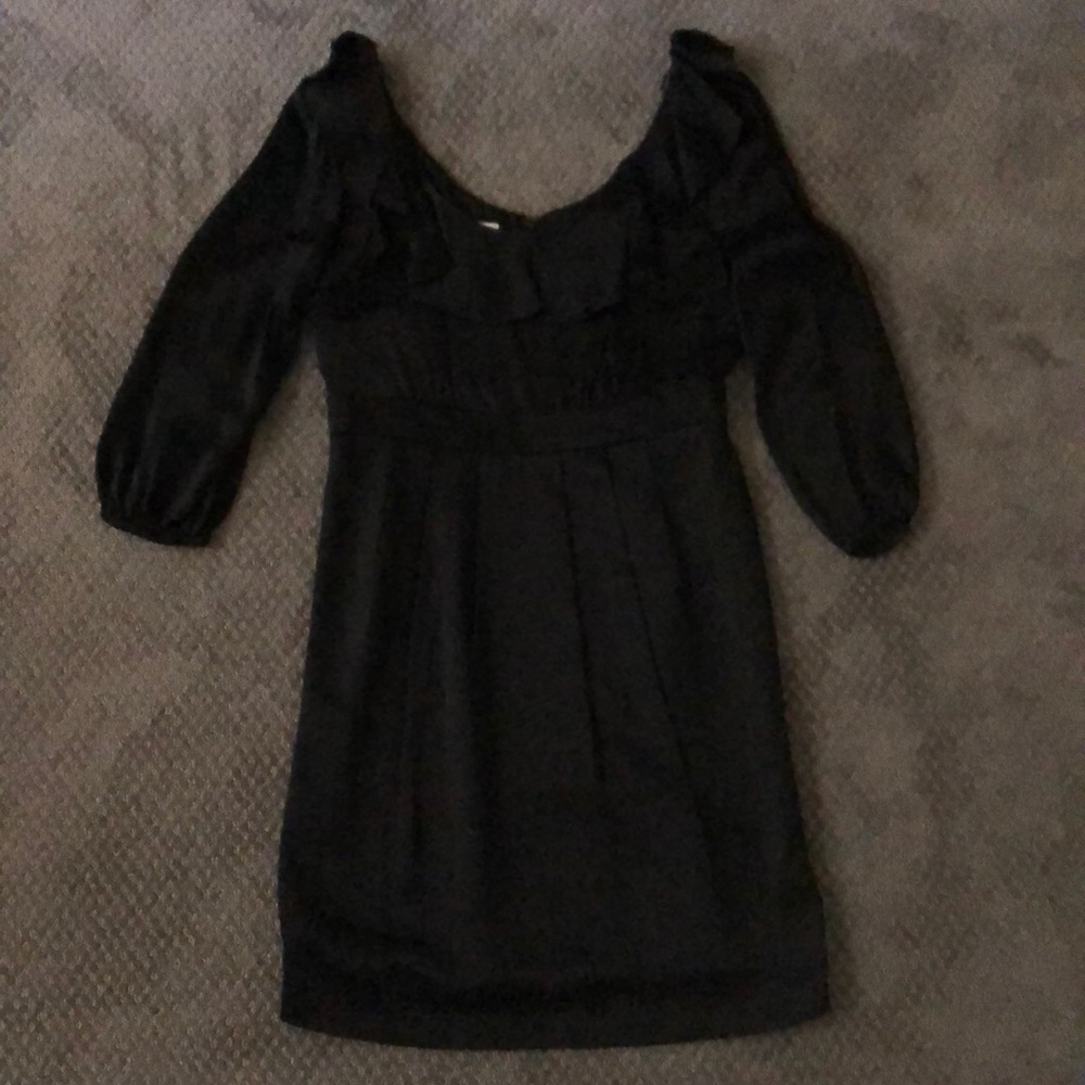 Black Tibi silk dress